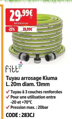 Screwfix Fitt tuyau arrosage kiuma offre
