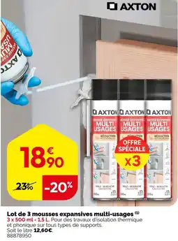 Weldom Axton mousse expansive multi-usages offre