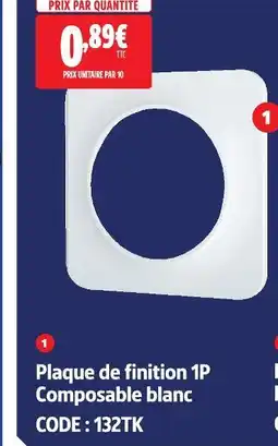 Screwfix Plaque de finition 1p composable blanc offre