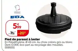 Weldom Eda pied de parasol à lester offre