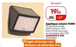 Weldom Inspire applique solaire fano offre