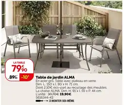 Weldom Table de jardin alma offre