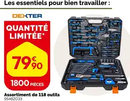 Weldom Dexter assortiment de 118 outils offre