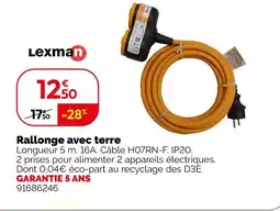 Weldom Lexman rallonge avec terre offre