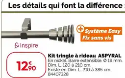 Weldom Inspire kit tringle à rideau aspyral offre