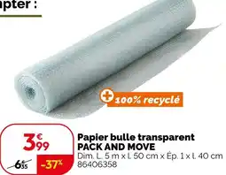 Weldom Pack and move papier bulle transparent offre