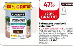 Weldom Luxens saturateur pour bois extérieur offre