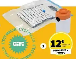 GiFi 9 housses + pompe offre