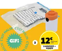 GiFi Gifi 9 housses vide-air et pompe incluses offre