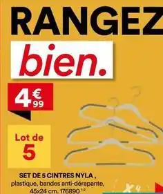 BUT Bien - set de 5 cintres nyla offre