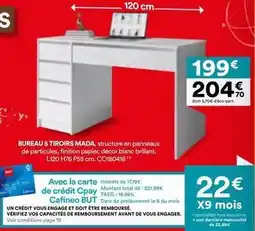 BUT Total - bureau 5 tiroirs mada offre