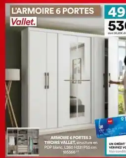 BUT Armoire 6 portes 3 tiroirs vallett offre