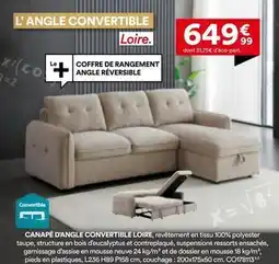 BUT Canape d'angle convertible loire offre