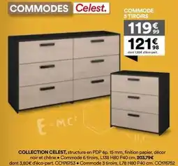 BUT Chêne - commode 3 tiroirs offre