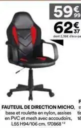 BUT Fauteuil de direction micho offre