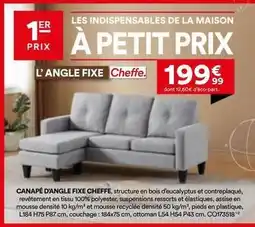 BUT Canapé d'angle fixe offre