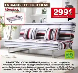 BUT Banquette clic-clac menthol offre