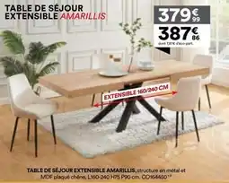 BUT Chêne - table de séjour extensible amarillis offre