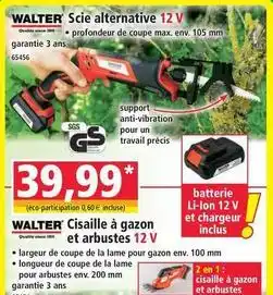 Norma Walter - cisaille à gazon et arbustes 12 v offre