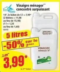 Norma Vinaigre ménager concentré surpuissant offre