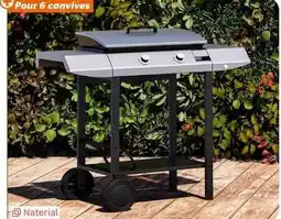 Weldom Naterial - plancha gaz 2 bruleurs + chariot murcia offre