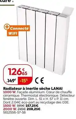 Weldom Radiateur à inertie séche lanai offre