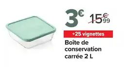 Carrefour Market Pyrex Boîte de conservation carrée offre