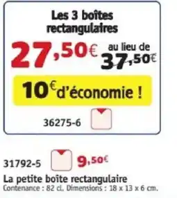 Maximo Les 3 boîtes rectangulaires offre