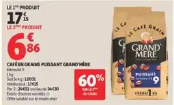 Auchan Direct GRAND'MÈRE Café en grains puissant offre