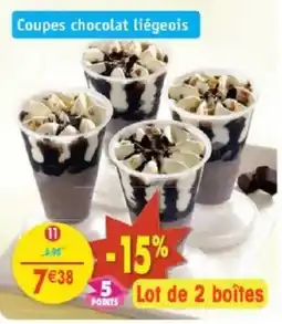 Maximo Coupes chocolat liégeois offre
