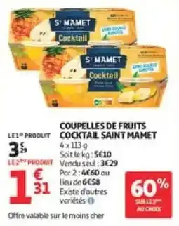 Auchan Direct SAINT MAMET COUPELLES DE FRUITS offre