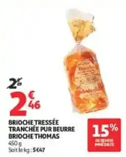 Auchan Direct Brioche Thomas offre