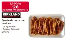 Costco KIRKLAND Épaule de porc crue marinée offre