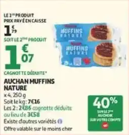 Auchan Direct AUCHAN MUFFINS NATURE offre