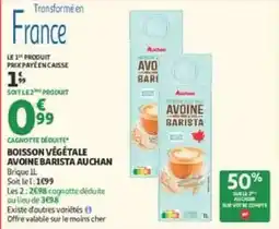 Auchan Direct AUCHAN BOISSON VÉGÉTALE AVOINE BARISTA offre