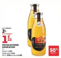 Auchan Direct Coeur de pomme Pur jus de pomme offre