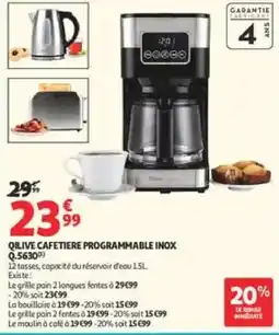 Auchan Direct Qilive cafetiere programmable inox offre