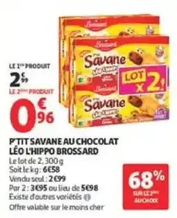 Auchan Direct Savane P'tit Savane au chocolat offre