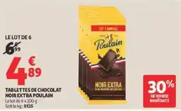 Auchan Direct Poulain Tablettes de chocolat noir extra offre