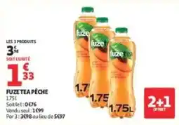 Auchan Direct fuze tea pêche offre