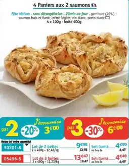 Maximo 4 Paniers aux 2 saumons offre