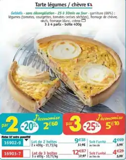 Maximo Geldelis Tarte légumes / chèvre offre