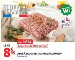 Auchan Direct Chair à saucisses ou farce à legumes offre