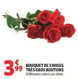 Auchan Direct Bouquet de 5 roses offre