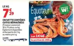 Auchan Direct Crevettes entières cuites réfrigérées offre
