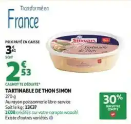 Auchan Direct Simon Tartinable de thon offre