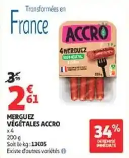 Auchan Direct ACCRO Merguez végétales offre