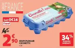 Auchan Direct Cocorette Oeufs plein air offre