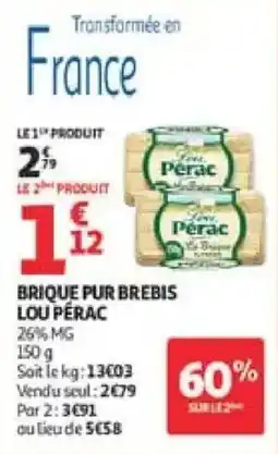 Auchan Direct Lou Pérac Brique Pur Brebis offre