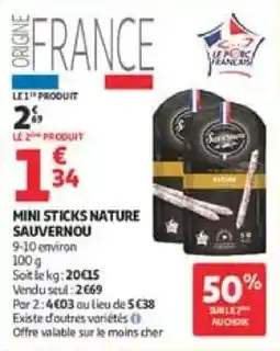 Auchan Direct SAUVERNOU Mini Sticks Nature offre